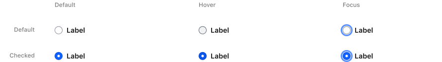 Radio state example